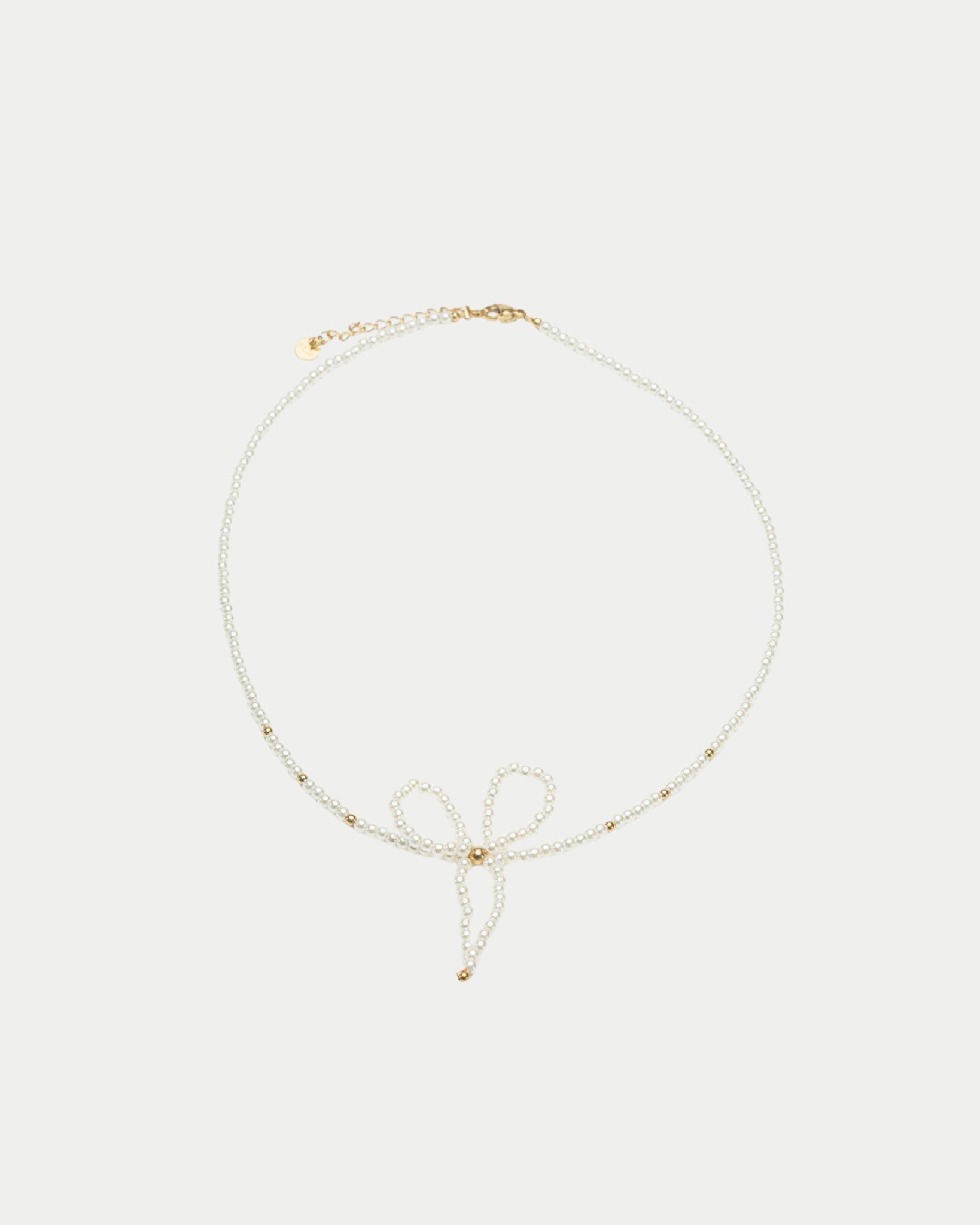 Bow Pearl Necklace