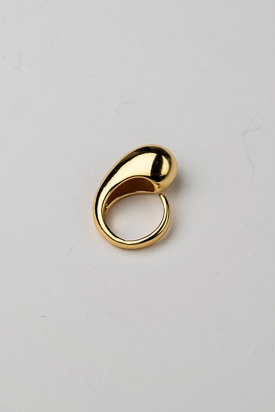Twin Drop Ring Gold