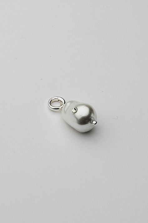 Pearl Charm L Silver