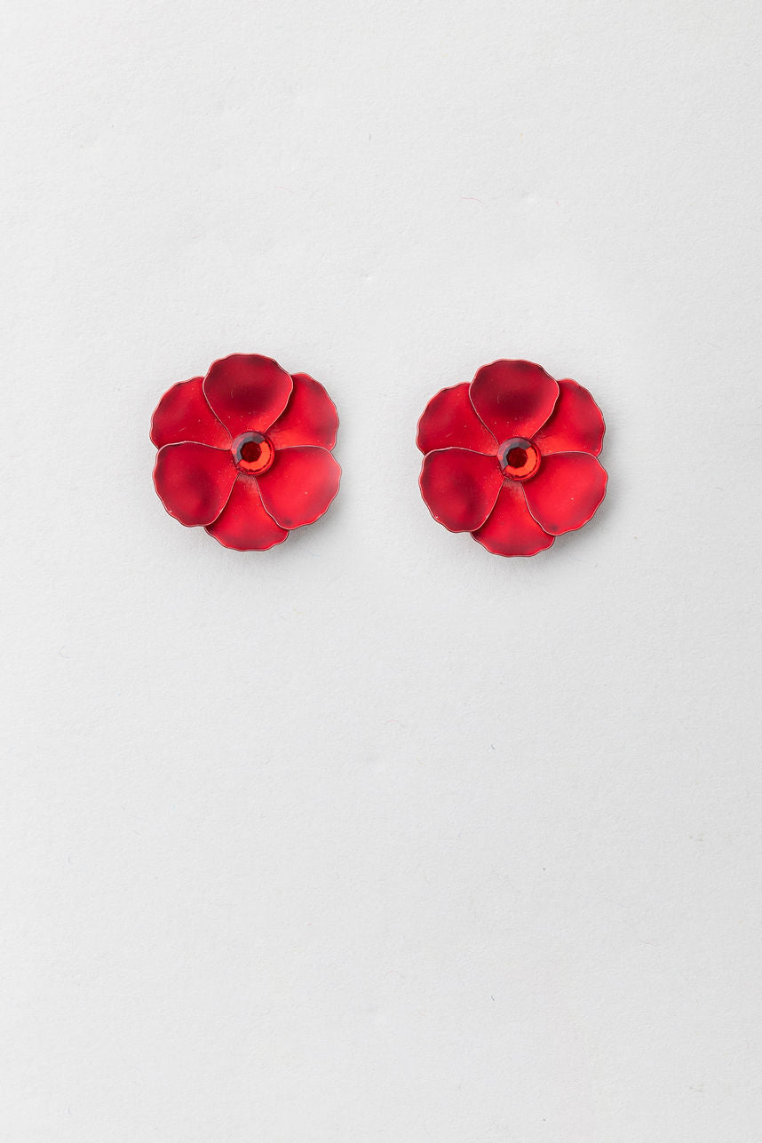 Flower Small Earrings Cz