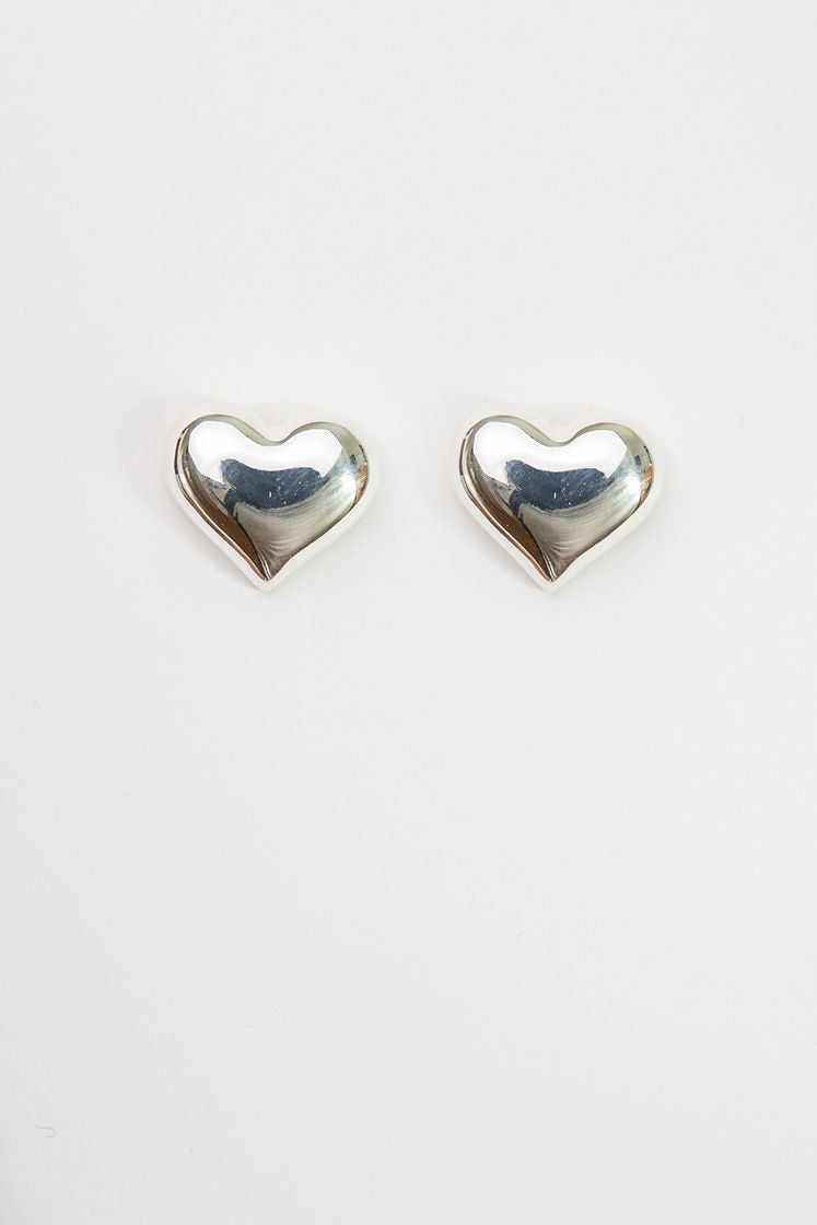 Heart Stud Silver