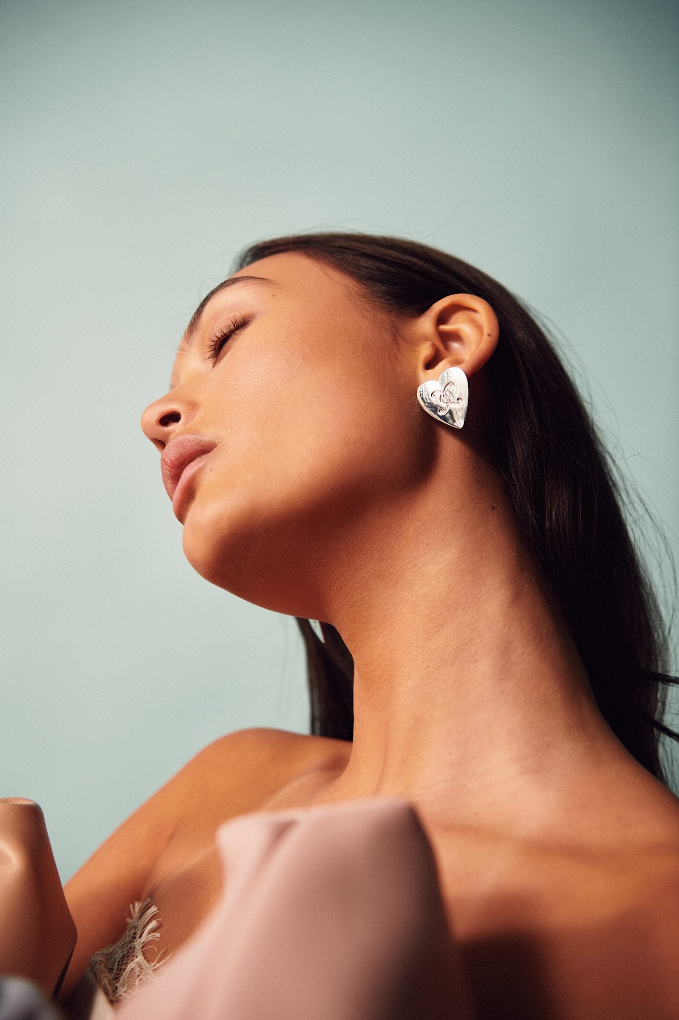 Heart Logo Bold Stud
