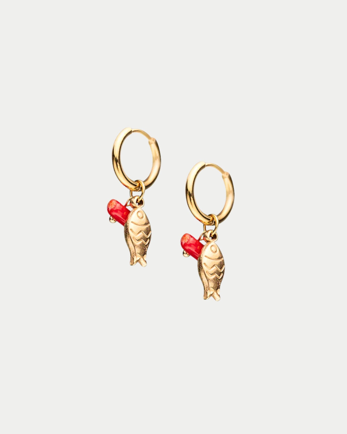 Fish Red Earrings