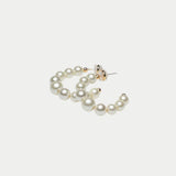 Bead Pearl Hoops M