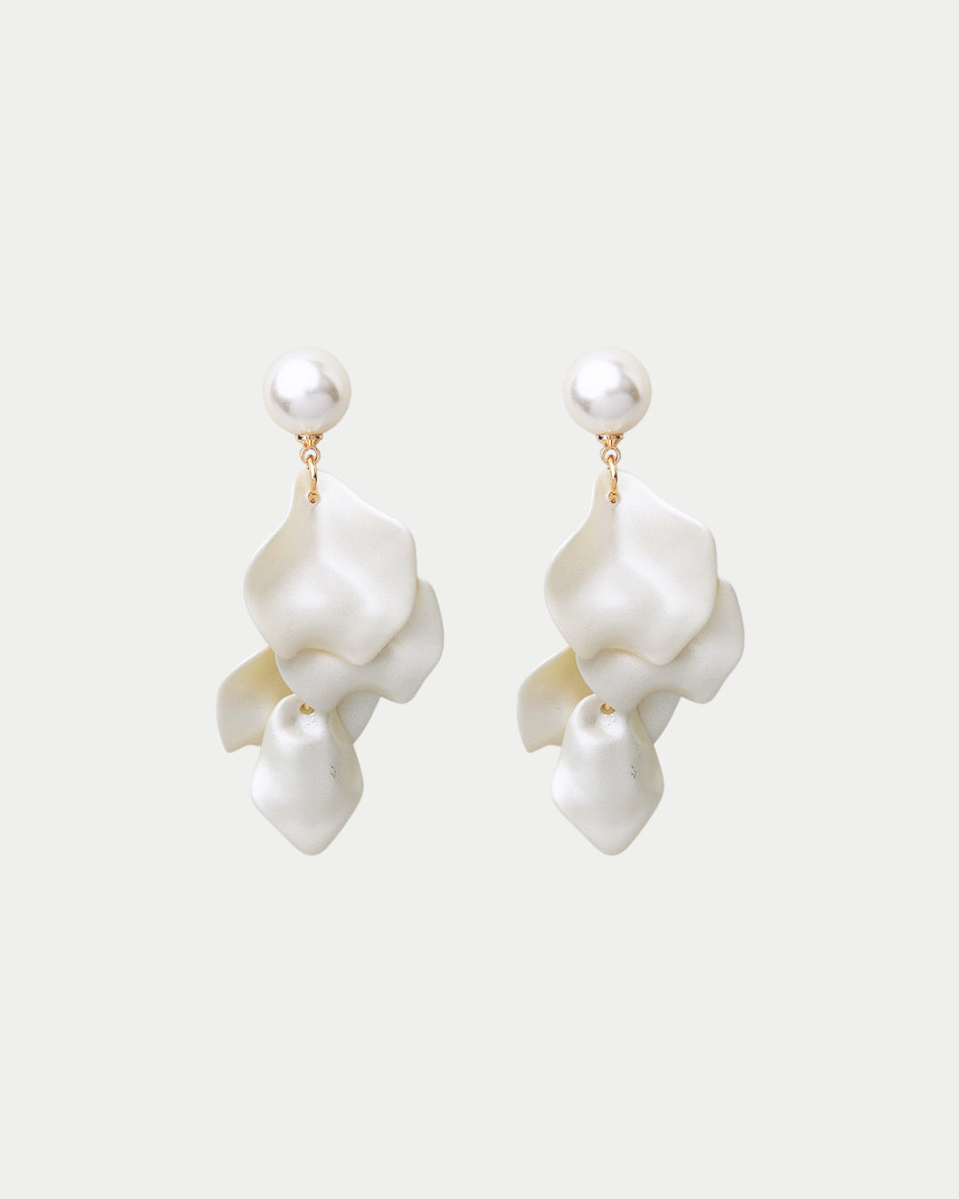Pearl Leaf Earrings