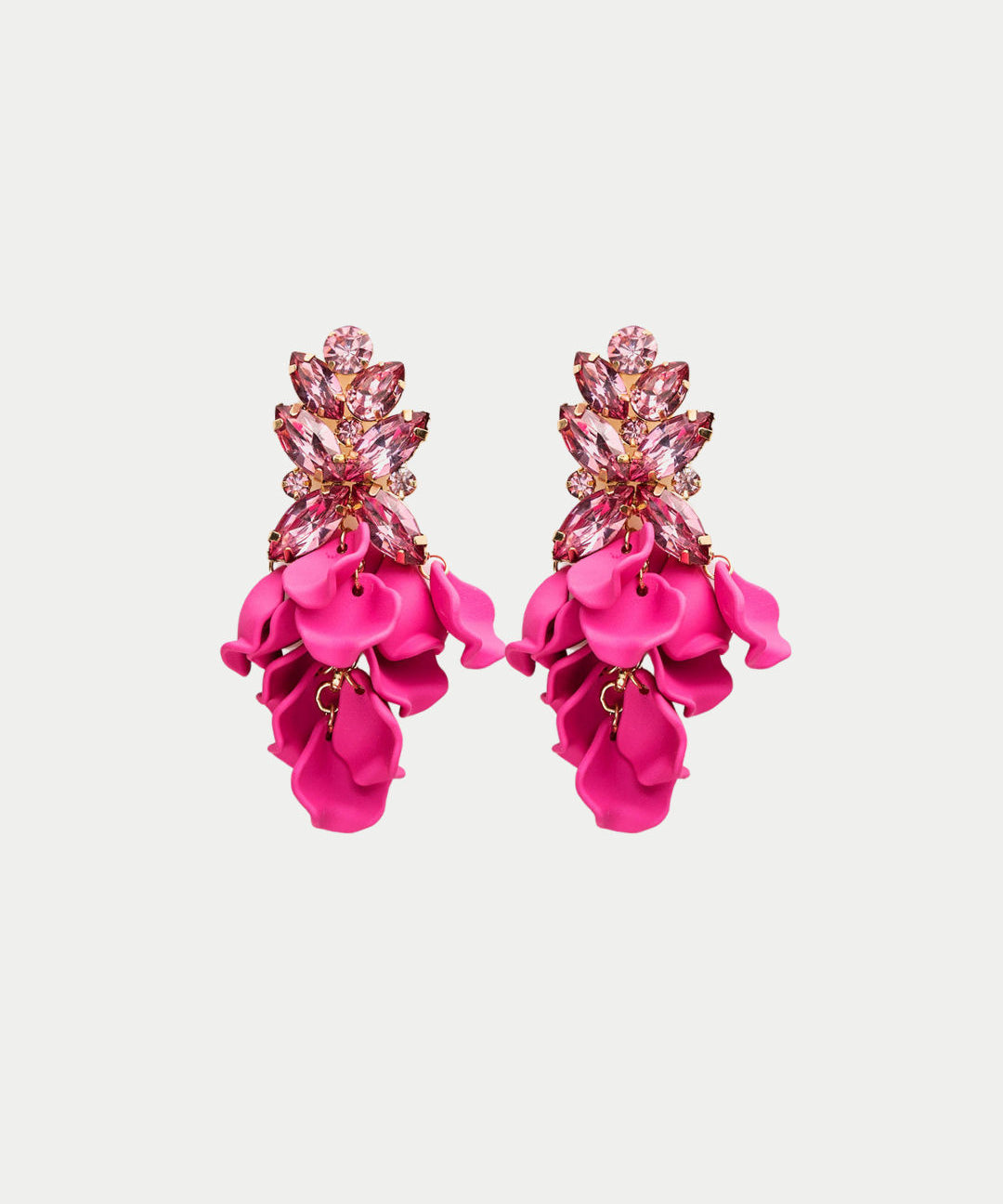 Leaf Big Stone Earrings