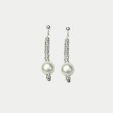 Pearl Glow Pin Earrings Silver