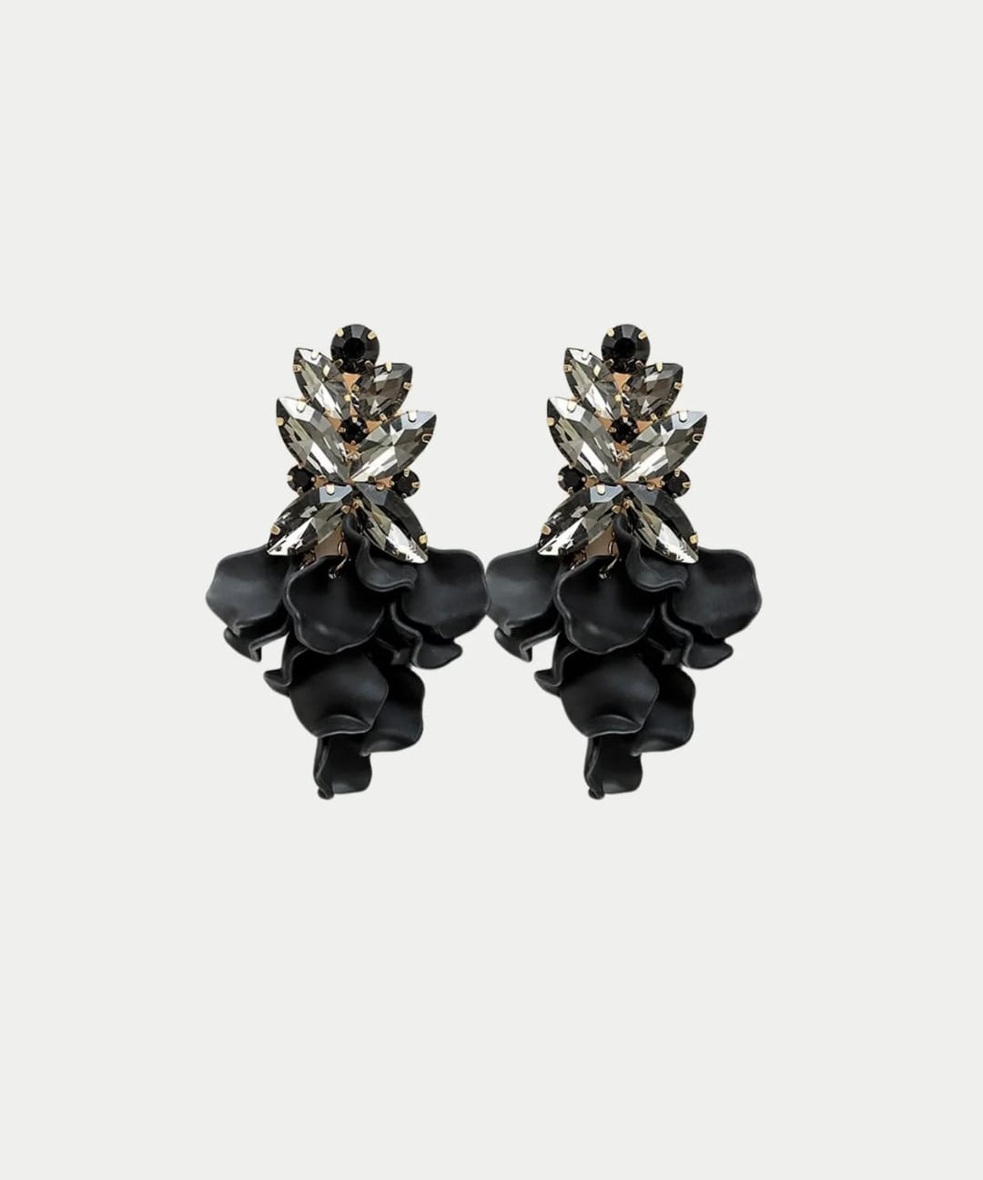Leaf Big Stone Earrings