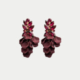 Leaf Big Stone Earrings