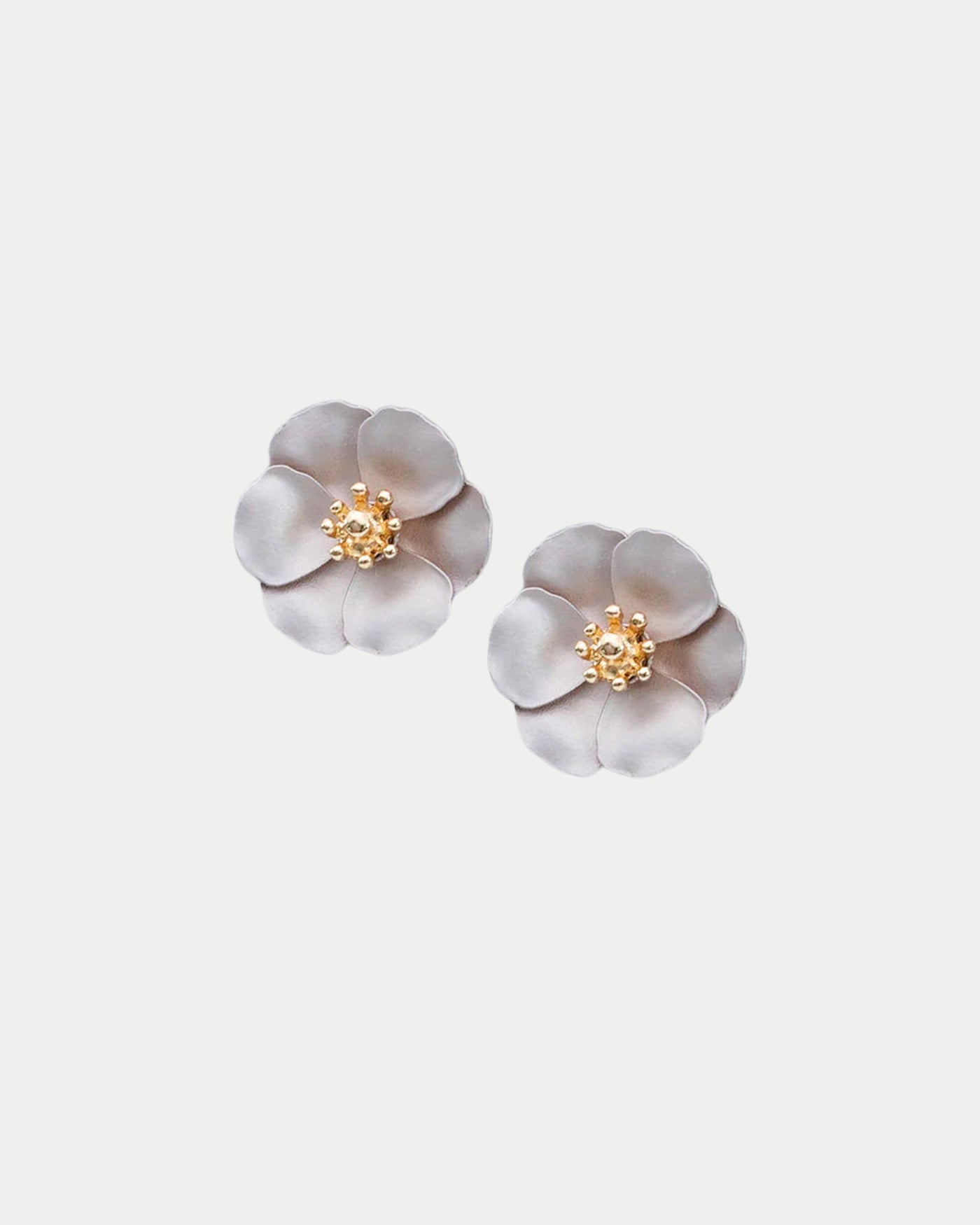 Flower Small Clip on Earrings