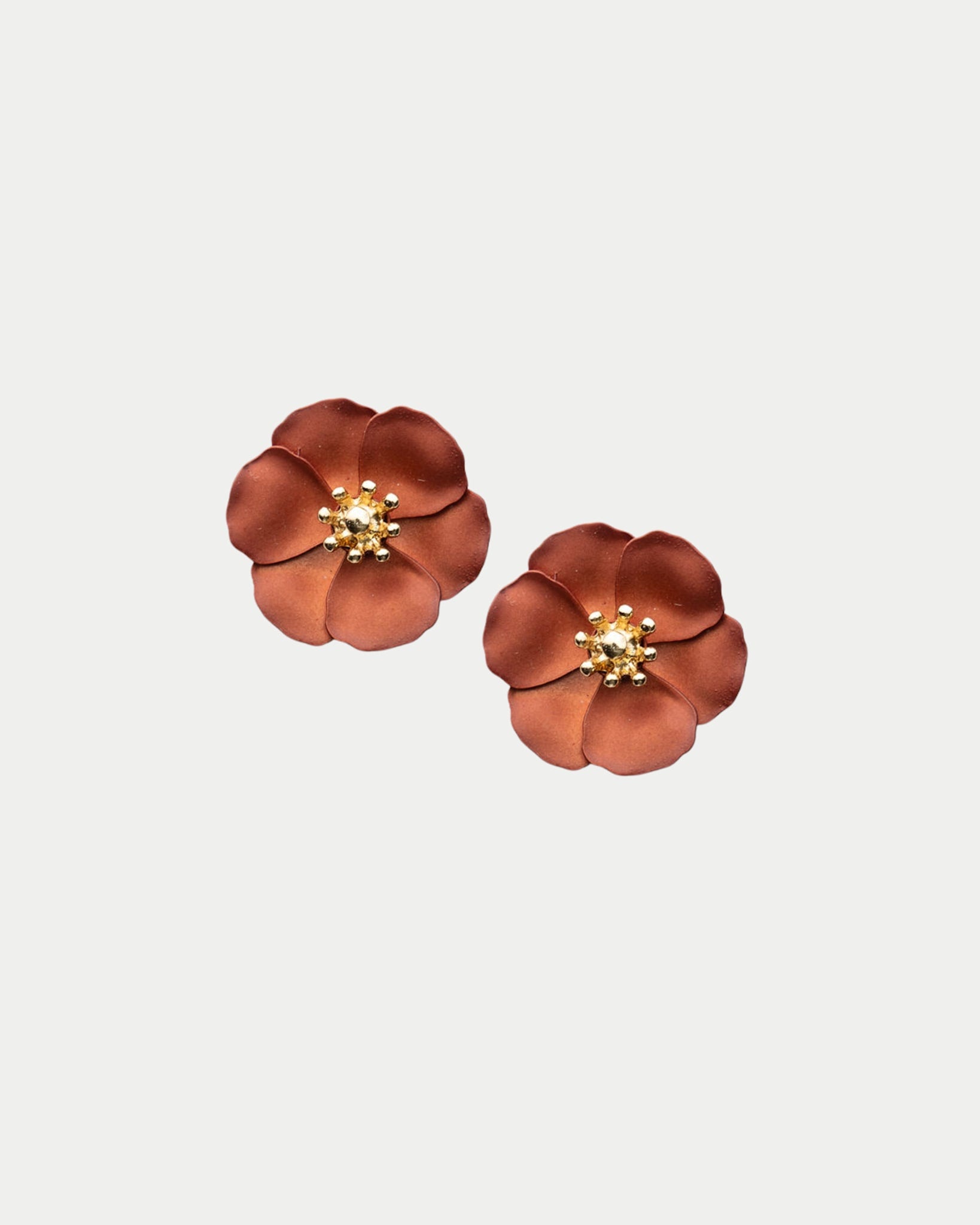 Flower Small Clip on Earrings