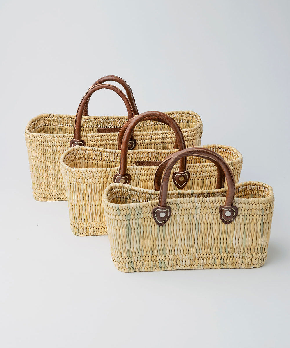 Straw Bag Square Low Large