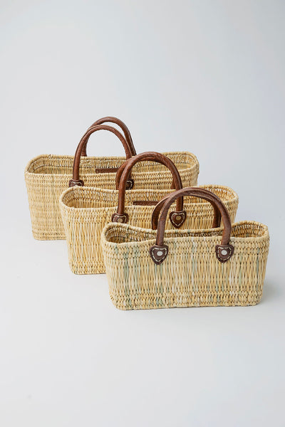 Straw Bag Square Low Medium
