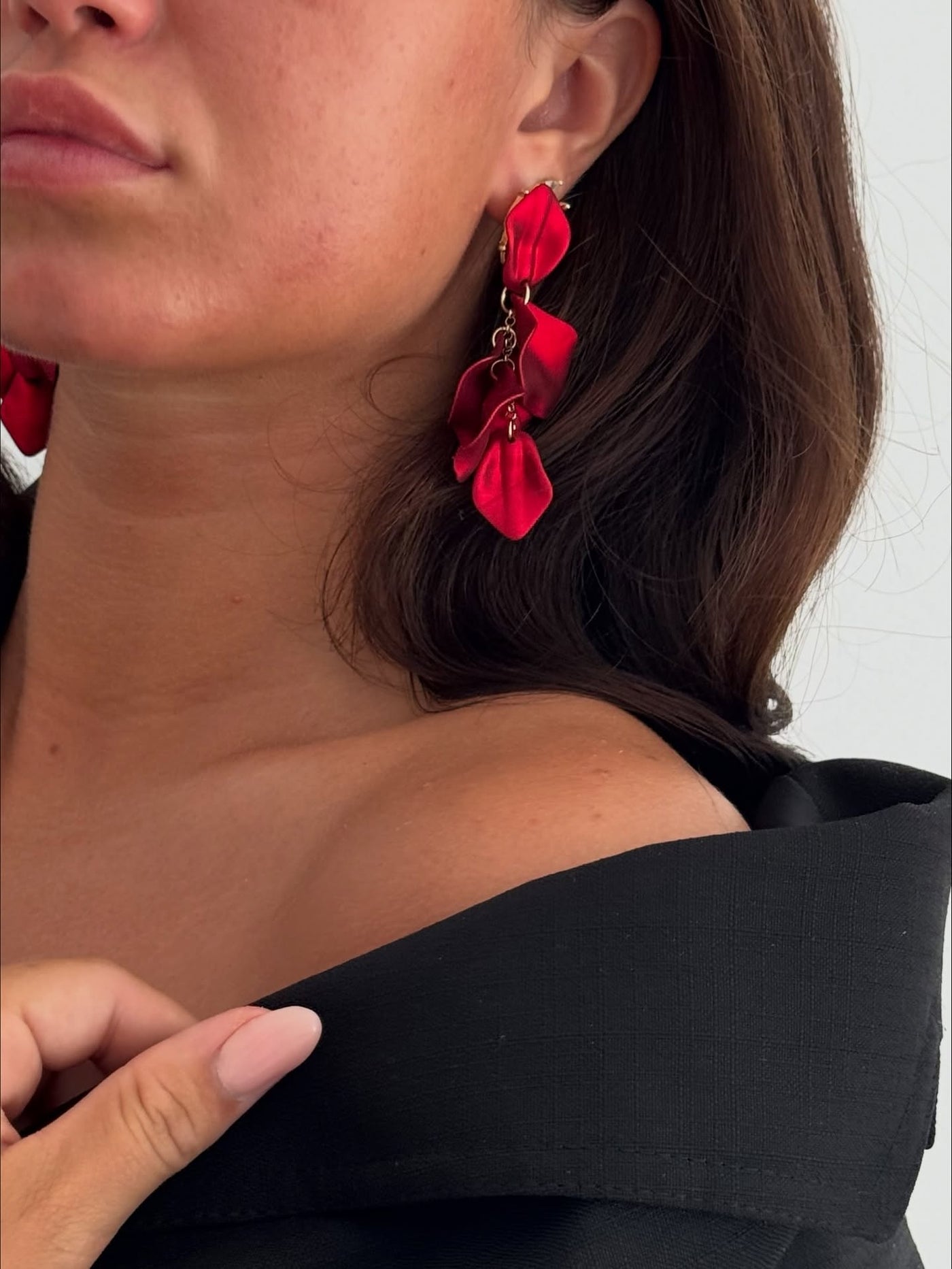 Leaf Earrings Metallic