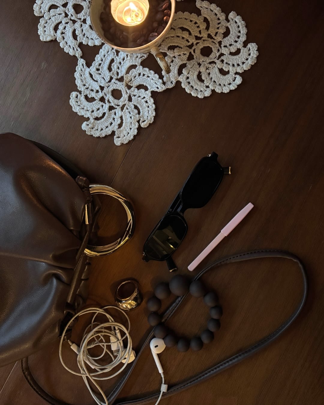 Big Bead Bracelet Elastic