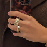 Vivianne Pearl Square Ring