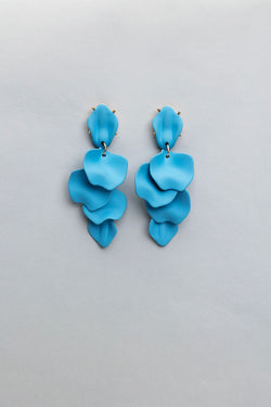 Leaf Earrings Sky Blue