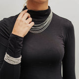 Strass Multi Row Necklace