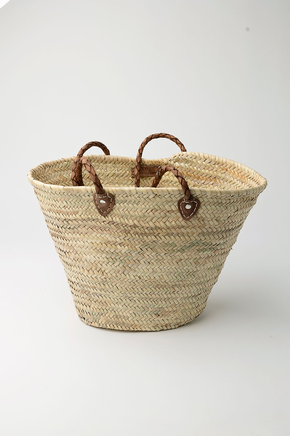 Straw Bag Classic L Dark Brown