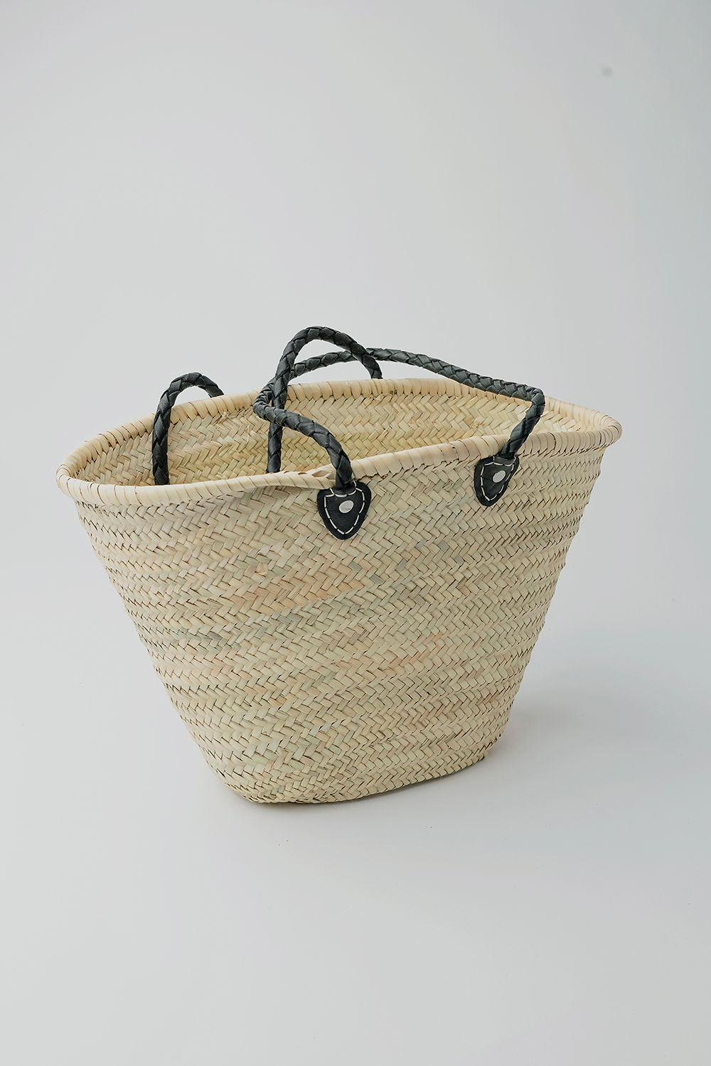Straw Bag Classic L Black