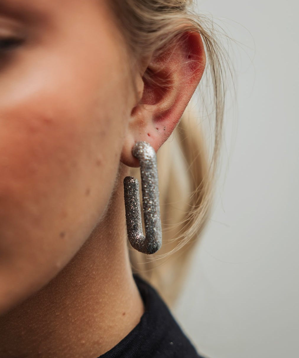 Loop Glitter Earrings