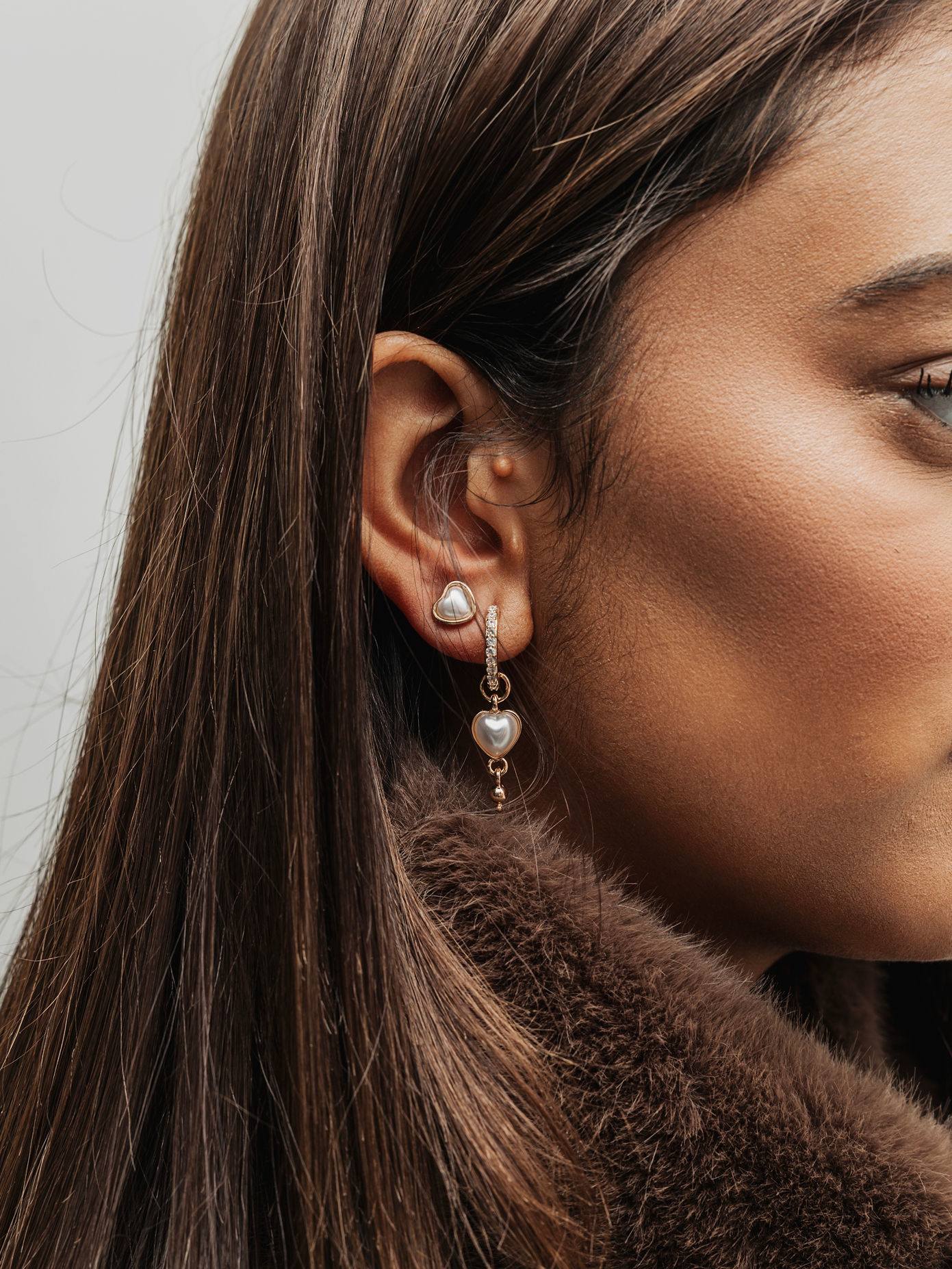 Zoe Pearl Earring Gold