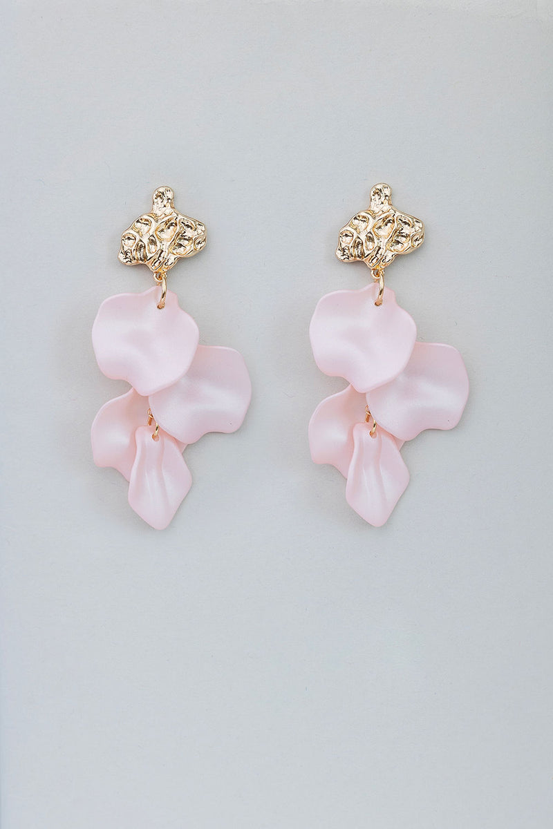 Hammered Earrings Light Pearl Pink