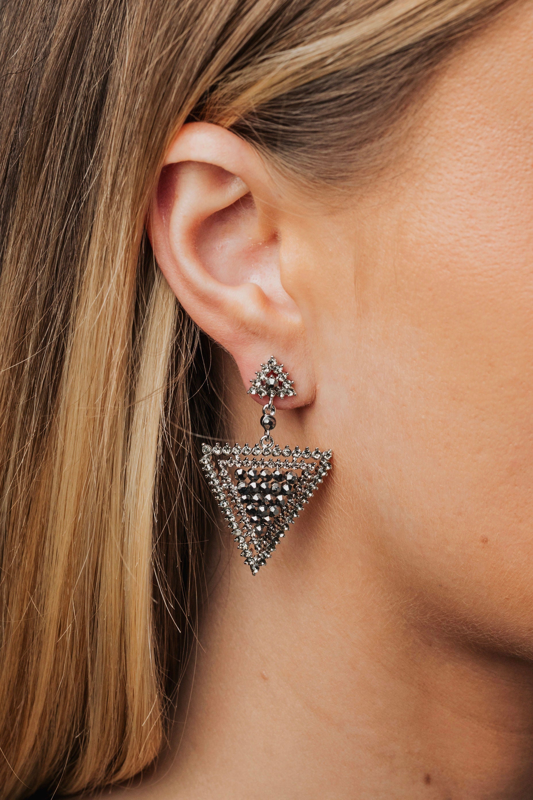 Alex Bling Earring Gun Metal