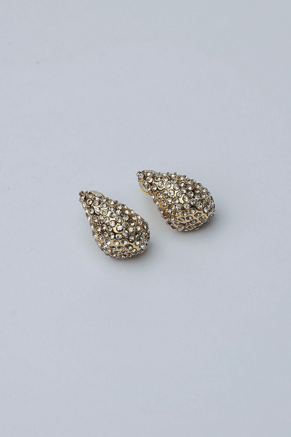 Drop Stone Earrings Gold