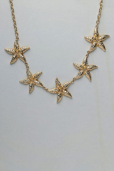 Starfish Necklace Gold