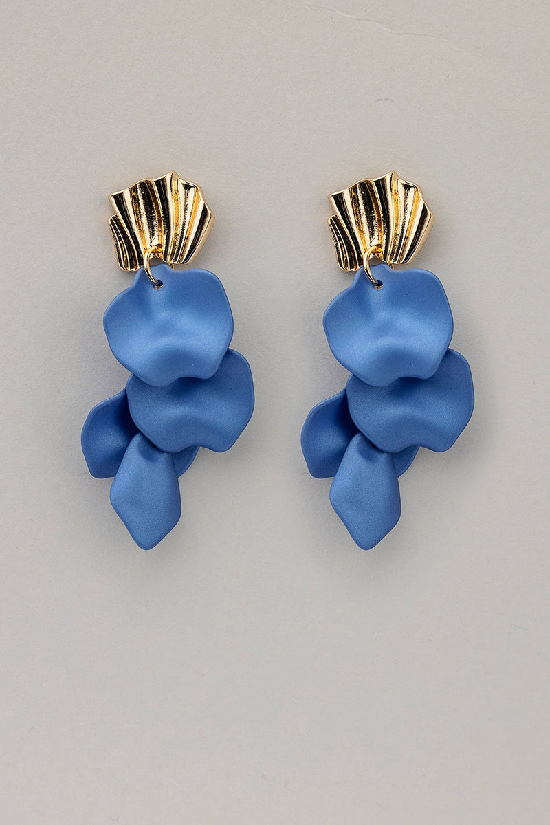 Wave Earrings Dark Pearl Blue