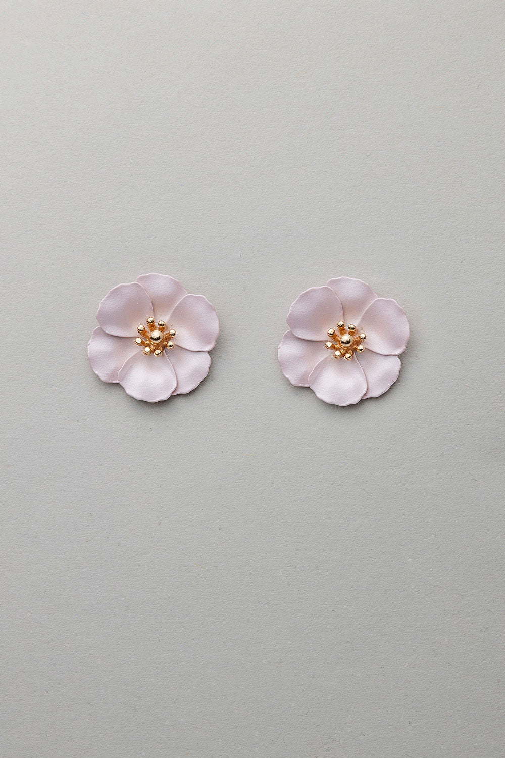 Flower Small Earrings Pearl Pink