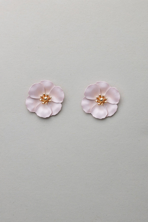 Flower Small Earrings Pink