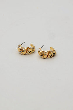 Hammered Hoops Gold Small