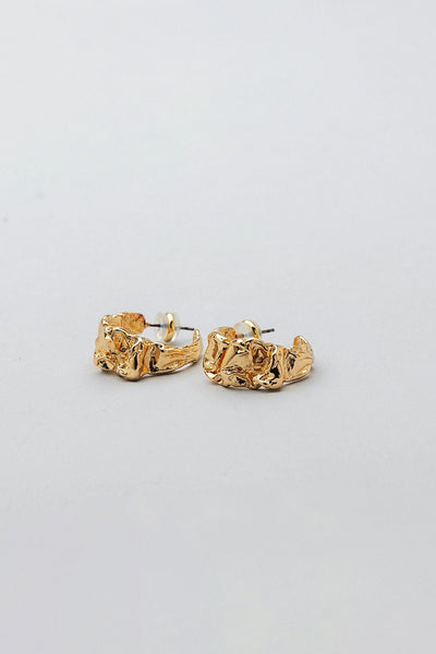 Hammered Hoops Gold