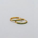 Emerald green hoops