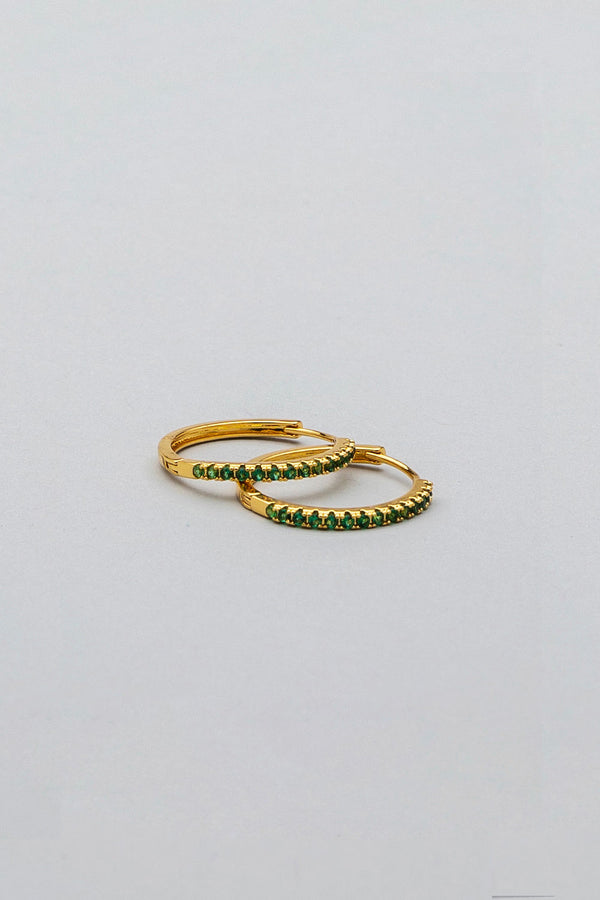 Emerald green hoops M