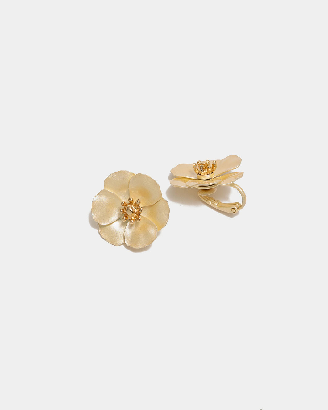Flower Small Clip on Earrings
