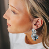 Leaf Big Stone Earrings