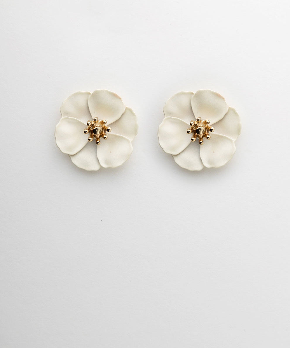 Flower Small Clip on Earrings