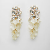 Leaf Big Stone Earrings