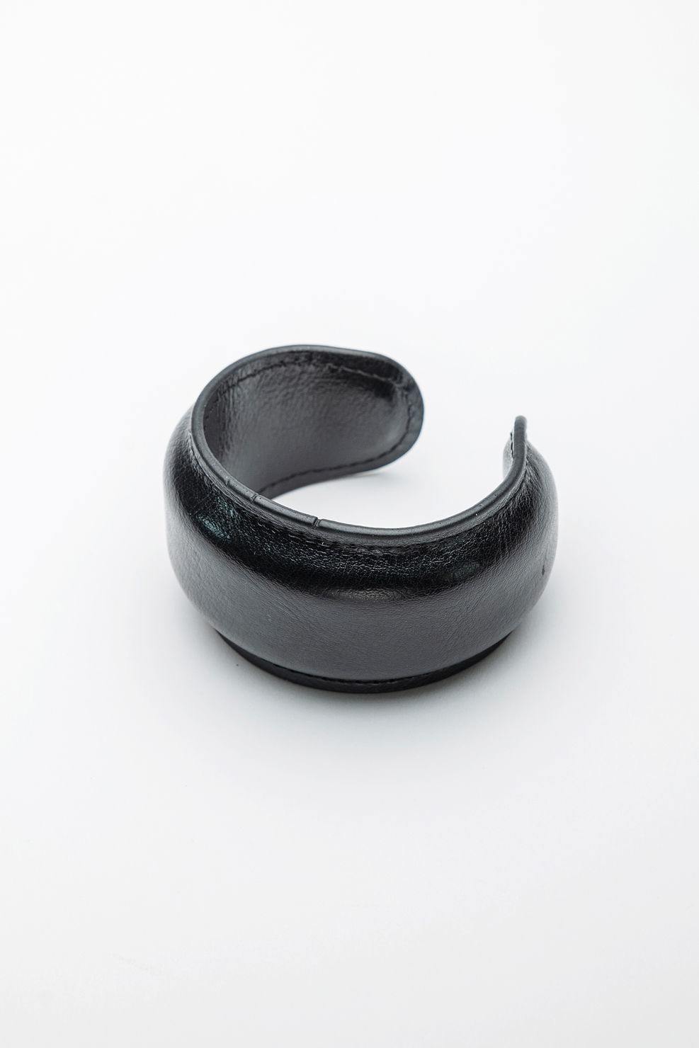 Leather Cuff Bracelet Black