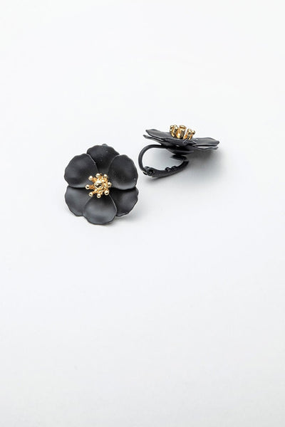 Flower Small Clip on Earrings