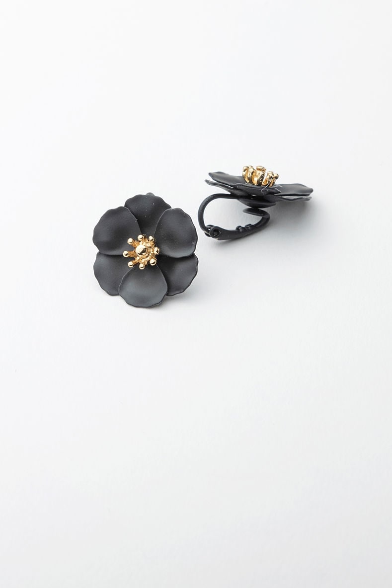 Flower Small Clip on Earrings