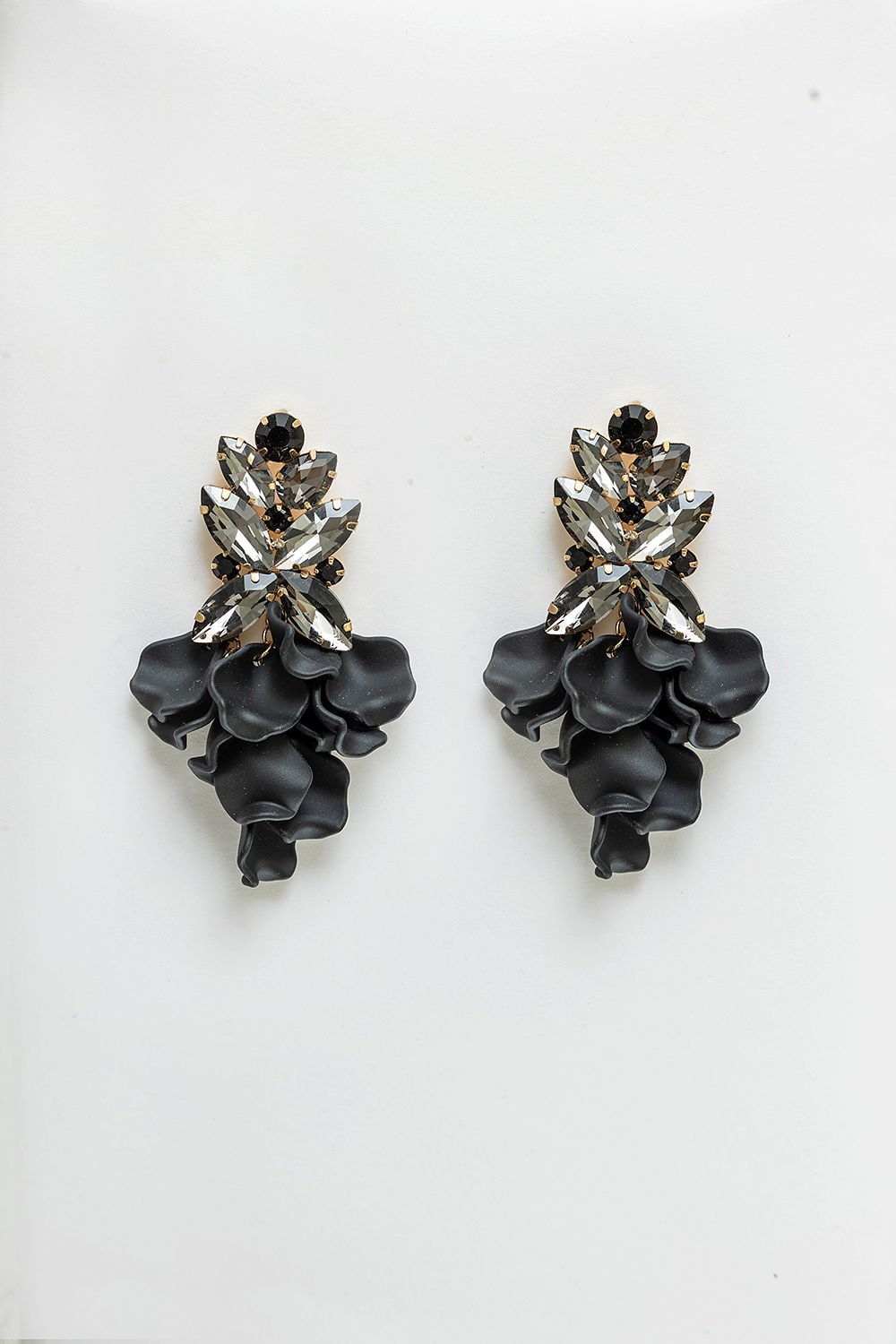 Leaf Big Stone Earrings
