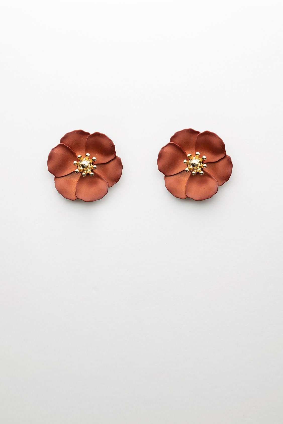 Flower Small Clip on Earrings