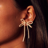 Pearl Bow Earrings