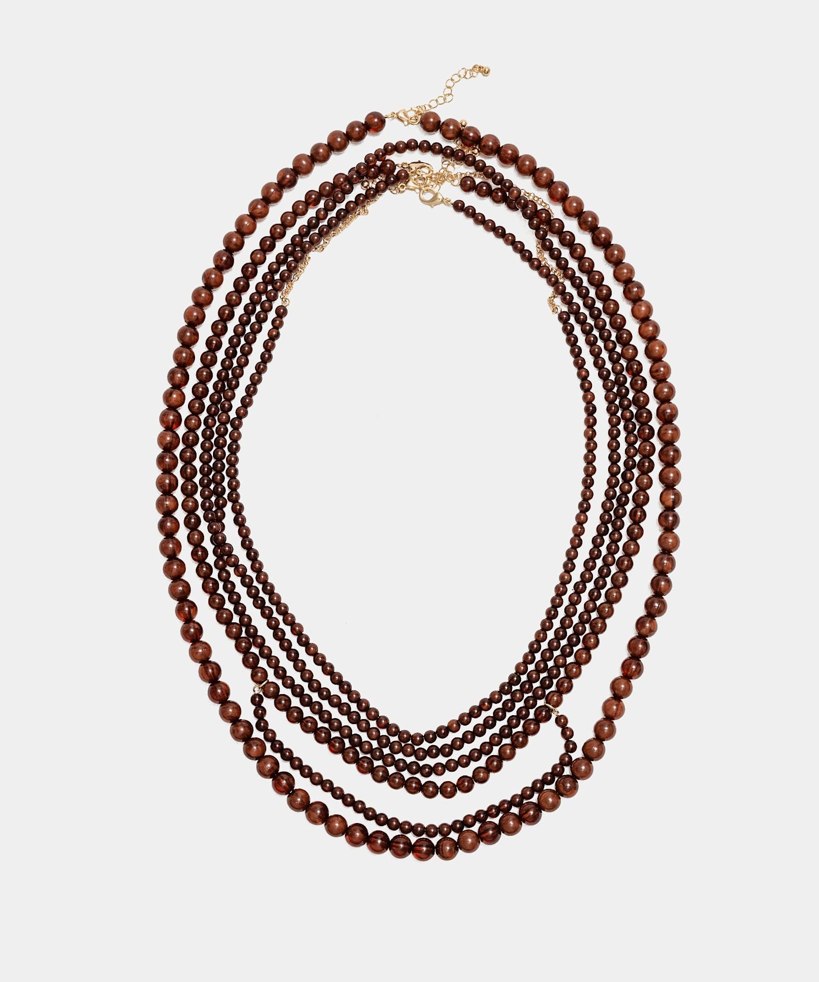Brown Long Necklace 4 set