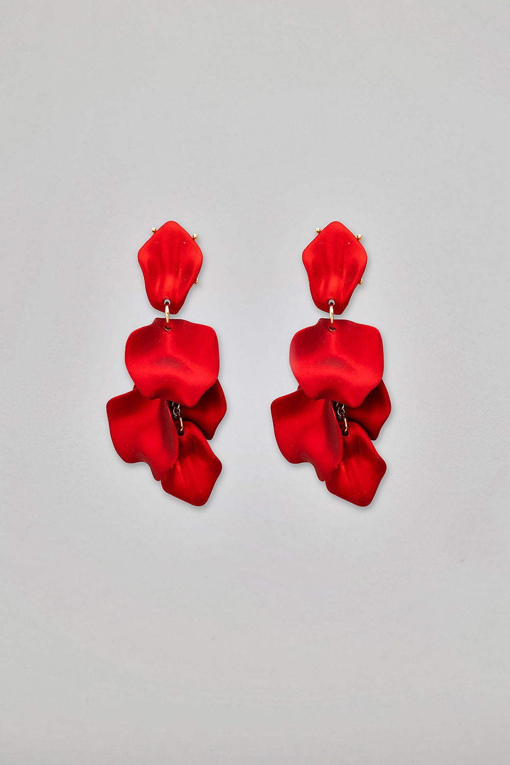 Leaf Earrings Metallic Red- RESTOCK END OCTOBER