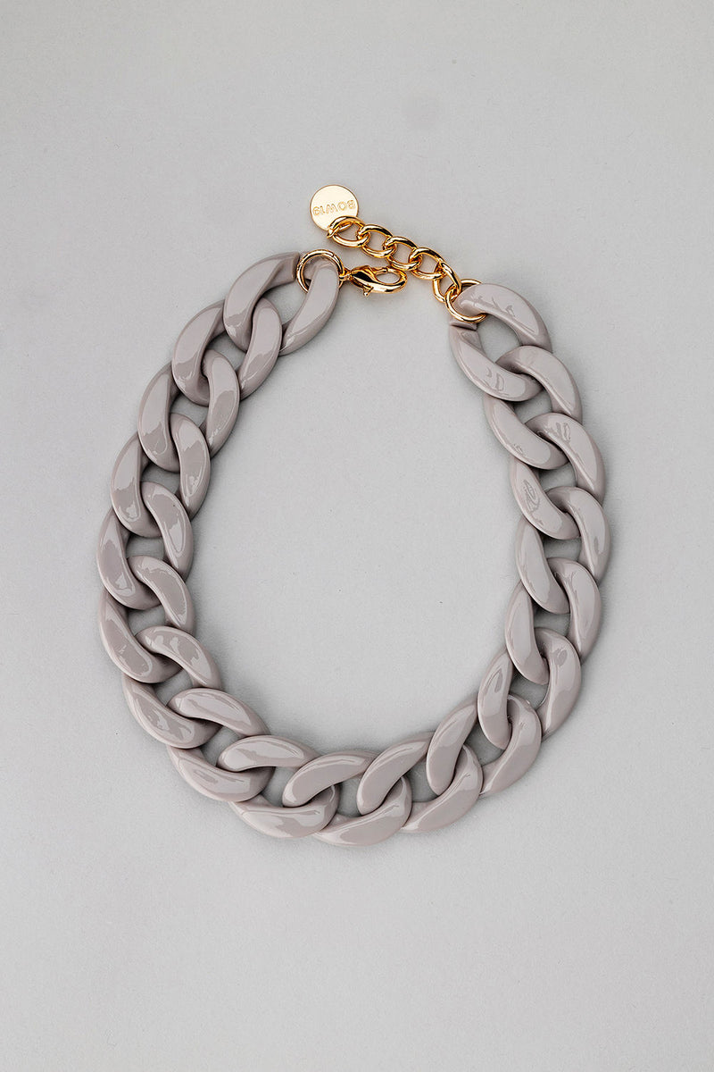 Big Chain Necklace Soft Grey